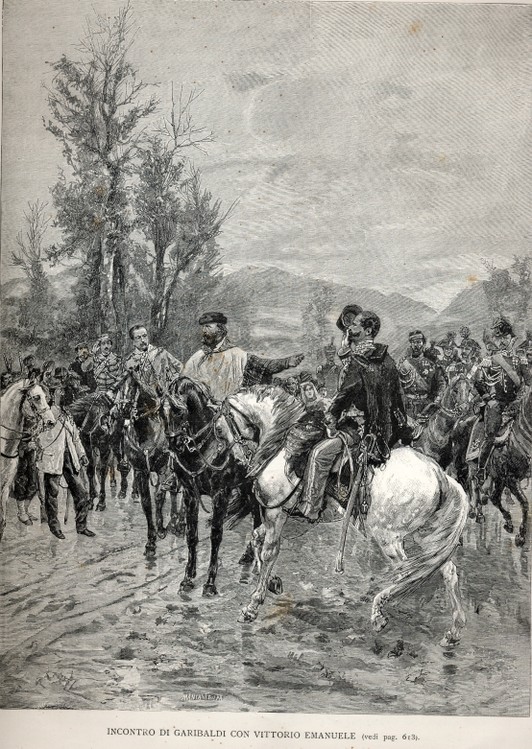 Incontro di Garibaldi con Vittorio Emanuele