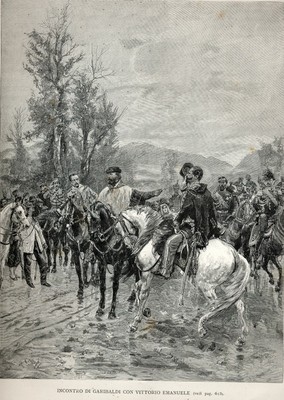 Incontro di Garibaldi con Vittorio Emanuele