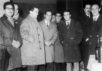 16 dicembre 1961 - Gruppo all&#39;interno del Bar Trocadero (attuale Derby)