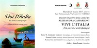 “VIVI L’ITALIA. TRA STORIA E ANTROPOLOGIA” di ALESSANDRA GASPARRONI