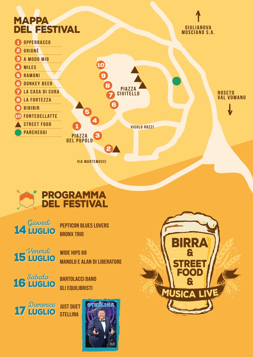 Mappa festival birre artigianali a Notaresco