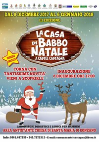 Riapre la Casa di Babbo Natale a Castel Castagna dall’8 dicembre all’Epifania