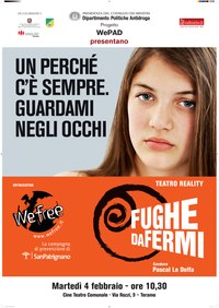 Locandina spettacolo comunità di S. Patrignano