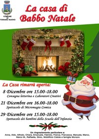 Torano Nuovo: inaugurazione della casa di Babbo Natale