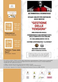 Aperte le iscrizioni agli stage di autodifesa personale femminile.