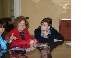 la prof. Di Sabatino e Cristian Alessandrini Biondi