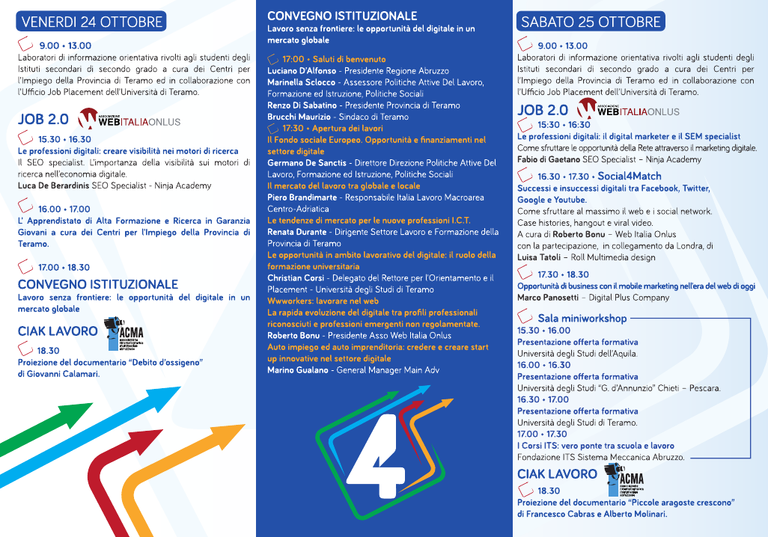 Brochure evento Teramo - Retro