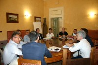 Un momento della riunione questo pomeriggio in Provincia