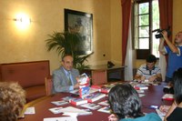 Un momento della conferenza stampa.