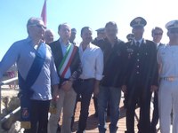 Il presidente Catarra insieme alla autorità civili e militari