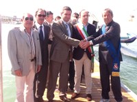 Il sindaco di Pola con gli amministratori del Comune di Giulianova e della Provincia di Teramo