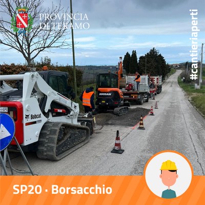 #cantieriaperti 🚧 Lavori di manutenzione straordinaria sulla SP 20 del Borsacchio 🚧