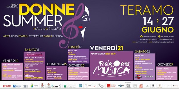 Donne Summer 2019: dal 14 giugno Teramo animata dalle 