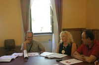 Il presidente della Fondazione, Di Beradino, e la direttrice artistica del Festival, Monica Zuccon 
