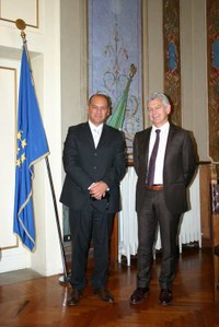 il Questore De Simone e il presidente Di Sabatino