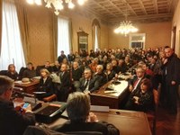 Gli intervenuti in sala consiglio