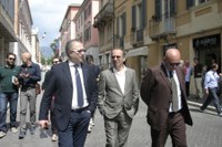 in giro per la città con il presidente e l'assessore Di michele