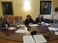 Un momento della conferenza stampa