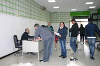 Un momento della distribuzione