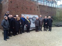 Un momento della cerimonia commemorativa al Bois du Cazier