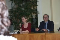 L'autrice ed il presidente Catarra