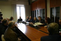 un momento della riunione in Prefettura