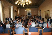 la sala consiliare durante l'incontro Masterplan 2016