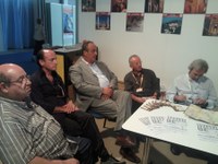 un momento della conferenza stampa a a Rimini con l'assessore Vannucci
