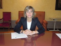 L'Assessore al Lavoro e alla Formazione Eva Guardiani durante la conferenza stampa di presentazione dei tirocini formativi