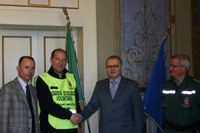 Raniero Barnabei fra il Presidente Catarra e l'assessore all'Ambiente Francesco Marconi