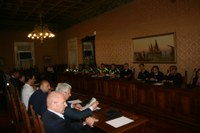 la riunione nella sala consiliare dell'ente
