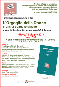 Locandina presentazione L'orgoglio delle donne