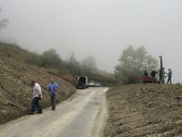 la frana Merletti sulla provinciale 19