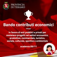 Pubblicato il bando per accedere ai contributi economici in favore di enti pubblici e privati per sostenere progetti nei settori economico, produttivo, commerciale, turistico, sociale, culturale, sportivo e ambientale anno 2022.