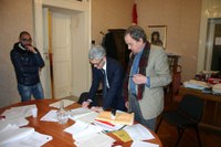 Il presidente Di Sabatino e il sindaco Adolfo Moriconi
