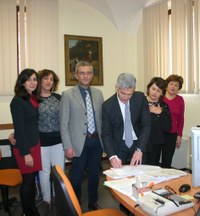 La firma della convenzione per l'attivazione della Stazione Unica Appaltante