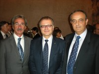 Da sin. il Presidente del Consiglio Mauro Martino, il Presidente Valter Catarra, l'assessore al Turismo Ezio Vannucci