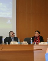 Lucia Arbace e il presidente Catarra