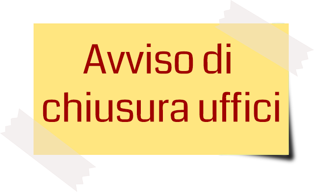 Avviso chiusura uffici