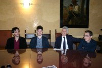 Il presidente Di Sabatino con i tre 